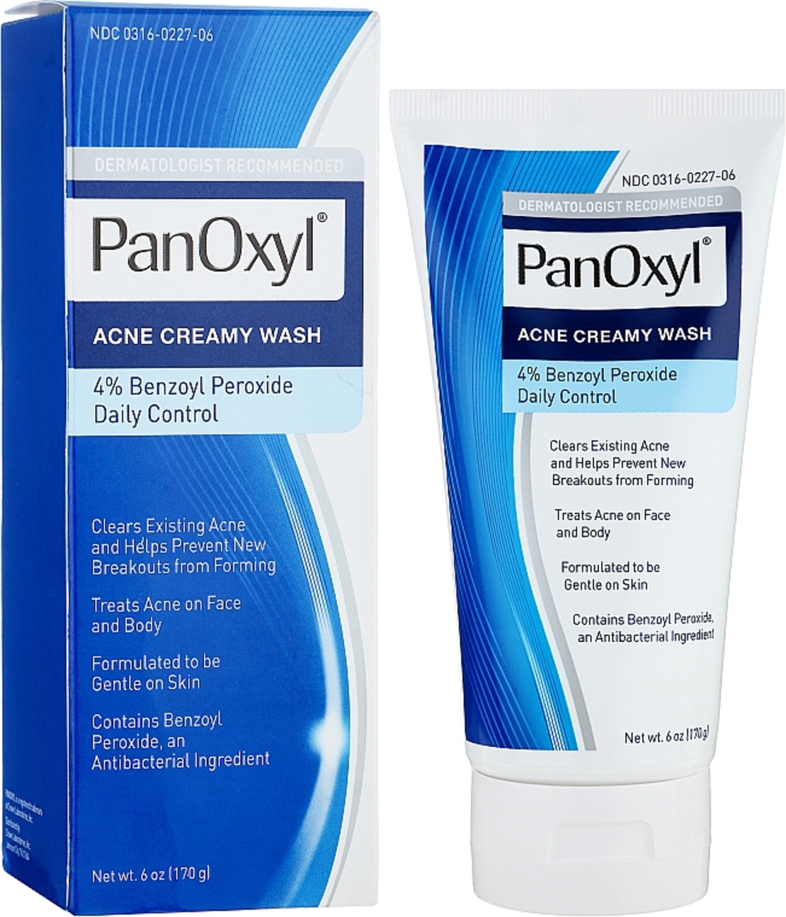 PanOxyl Acne Creamy Wash – תרחיץ קרמי לטיפול באקנה (4% בנזואיל פרוקסיד) לשליטה יומיומית לפנים ולגוף – 170 גר