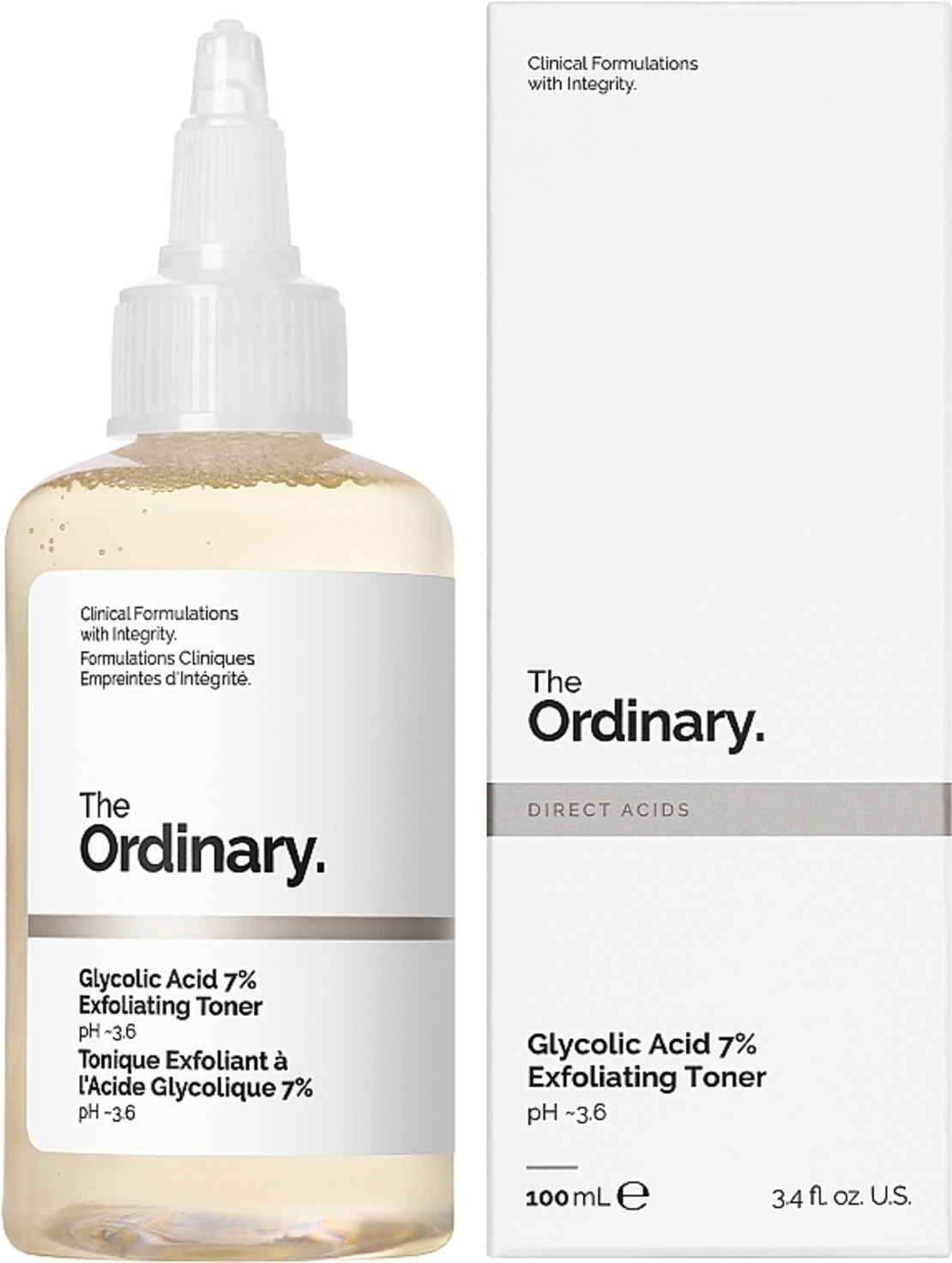 The Ordinary Glycolic Acid 7% Exfoliating Toner – טונר חומצה גליקולית לחידוש מרקם העור, הבהרה וזוהר יוצא דופן