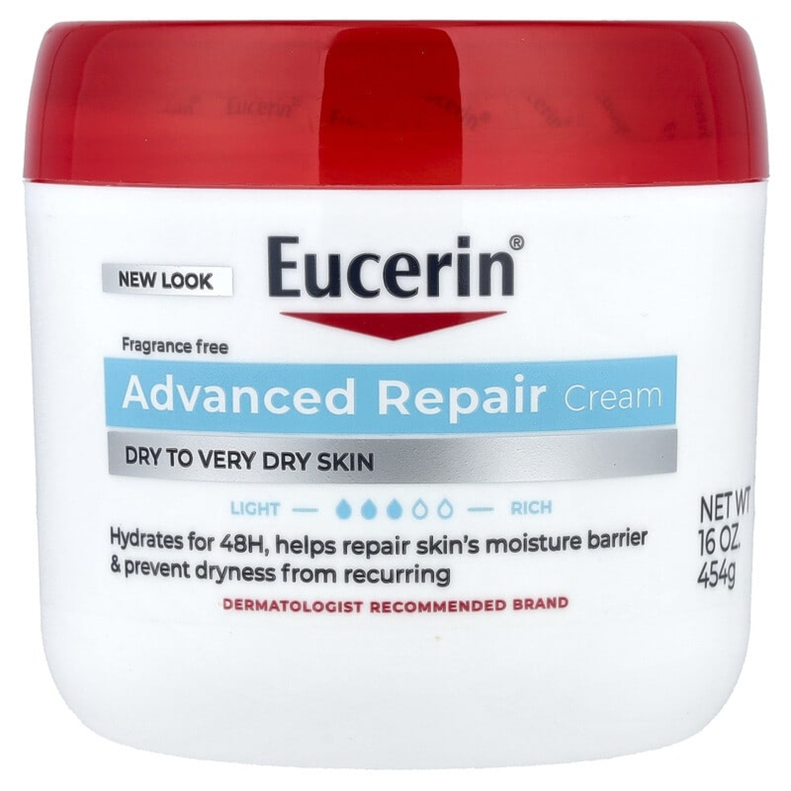 Eucerin Advanced Repair Cream – קרם גוף משקם ועשיר לעור יבש עד יבש מאוד (454 גרם)
