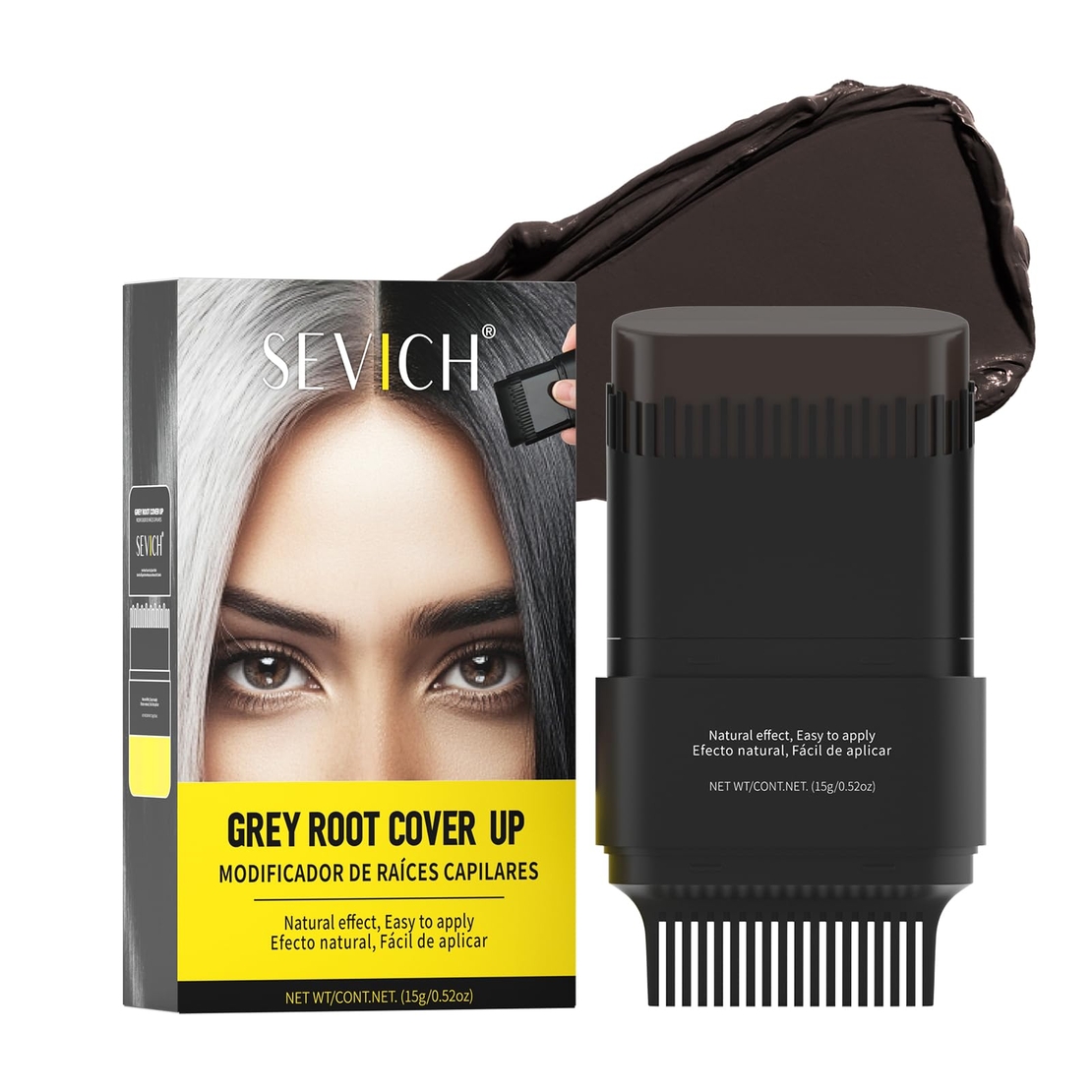 SEVICH Grey Root Cover Up – פודרה לכיסוי שורשים והסתרת שיער לבן במראה טבעי