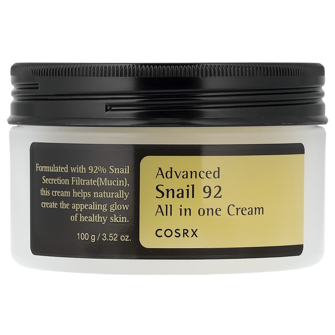 COSRX Advanced Snail 92 All In One Cream – קרם לחות רב-תכליתי לשיקום, הזנה ומראה עור זוהר (100g)