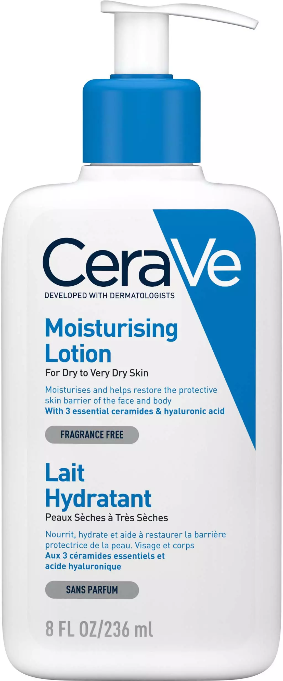CeraVe Moisturising Lotion – תחליב לחות יומיומי לעור יבש עד יבש מאוד, להזנה אינטנסיבית ושיקום מחסום העור (236ml)