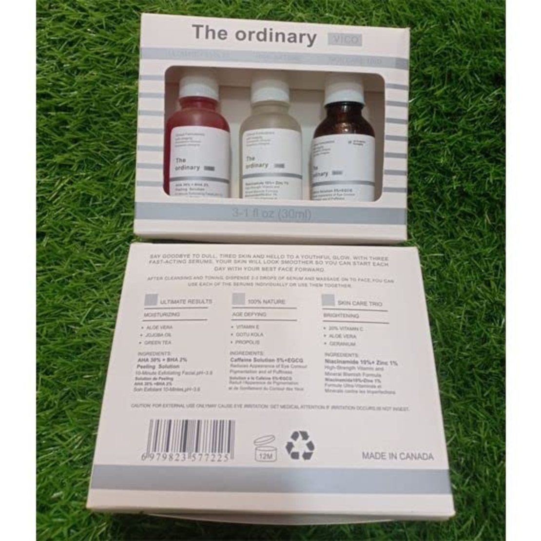 The Ordinary Skin Care Trio – מארז שלישיית מוצרי חובה לעור חלק, קורן וערני (3x30ml)