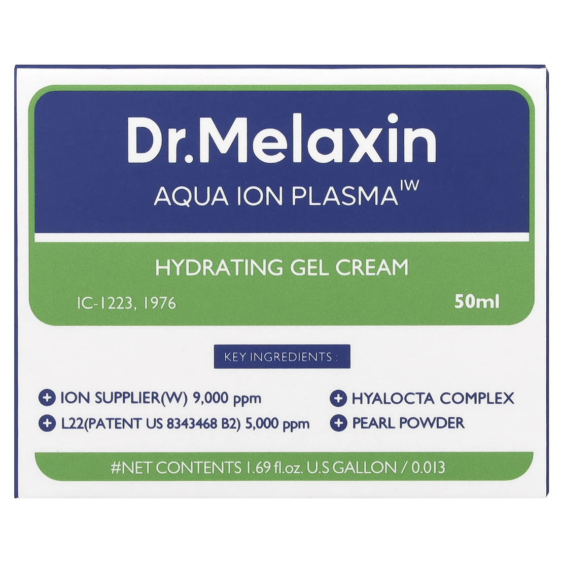 Dr. Melaxin Aqua Ion Plasma – קרם ג'ל לחות טכנולוגי לאיזון יוני, הידרציה עמוקה וזוהר פנינה (50ml)