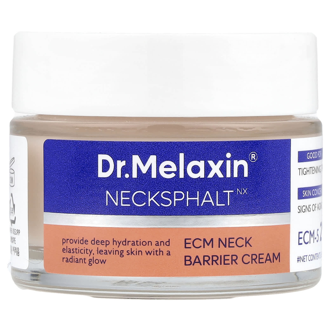 Dr. Melaxin Necksphalt NX – קרם צוואר משקם למיצוק, עיבוי העור וטיפול בקמטים (50ml)