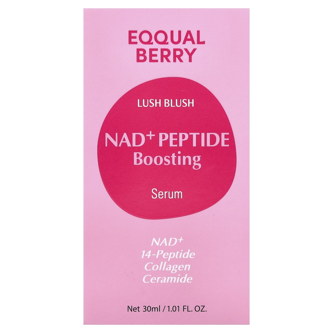 EQQUALBERRY Lush Blush NAD+ Peptide Boosting Serum – סרום בוסטר למיצוק, אנרגיה תאית והצערת העור (30ml)