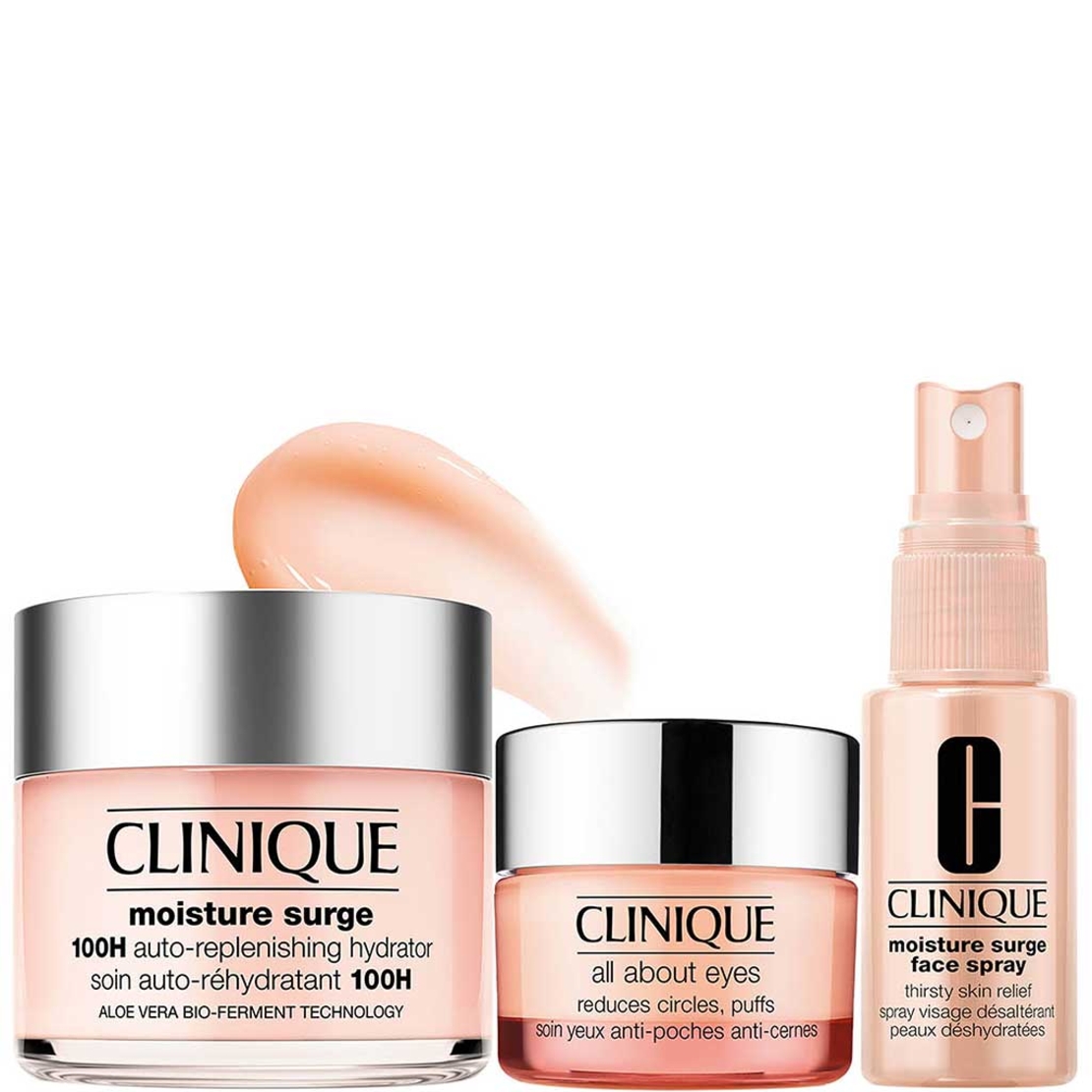 Clinique Moisture Surge Trio Set – מארז לחות וטיפוח בלעדי להענקת הידרציה עמוקה, רעננות וטיפול באזור העיניים