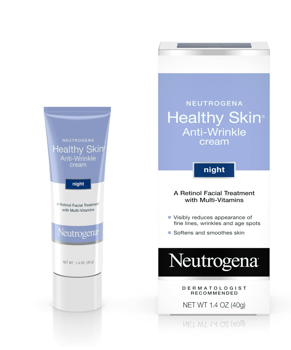 Neutrogena Healthy Skin Anti-Wrinkle Night Cream – קרם לילה נגד קמטים עם רטינול ומולטי-ויטמינים (40g)