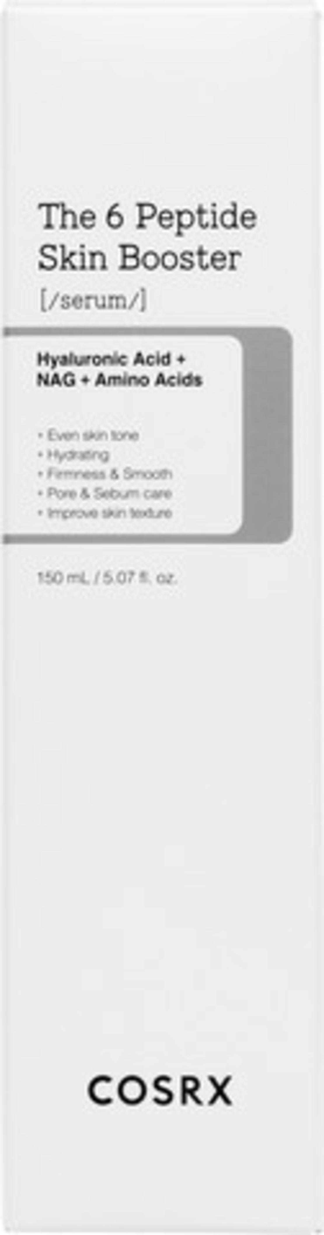 COSRX The 6 Peptide Skin Booster Serum – סרום בוסטר עוצמתי עם 6 סוגי פפטידים לחידוש ושיפור מראה העור (150ml)