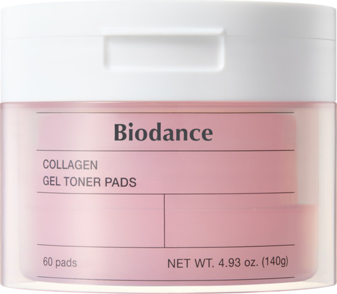 פדי ג'ל קולגן לטונר ולחות Biodance Collagen Gel Toner Pads (60 פדים / 140 גרם