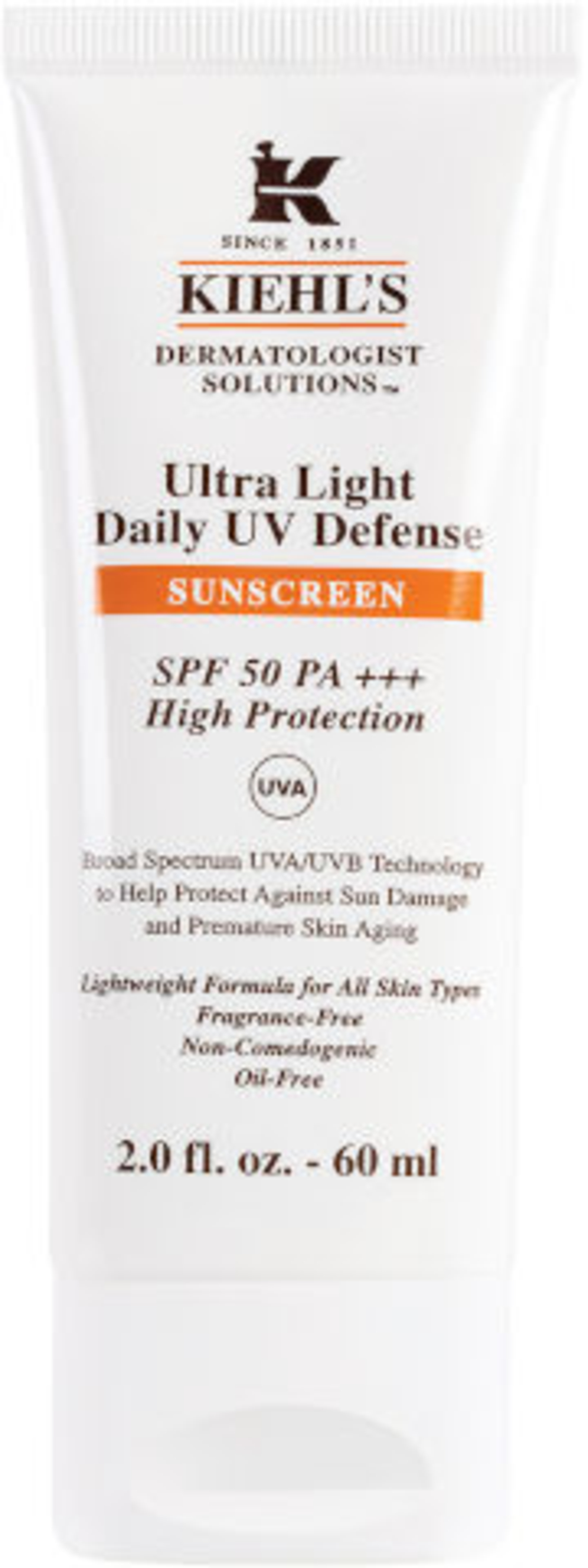 קרם הגנה יומי אבטחה גבוהה Kiehl's Ultra Light Daily UV Defense (SPF 50 PA+++ / 60 מ