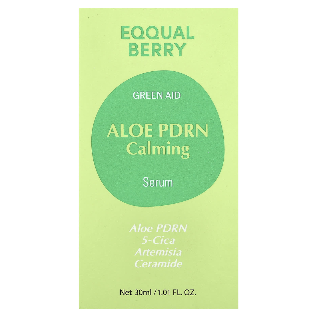 EQQUALBERRY Green Aid Aloe PDRN Calming Serum – סרום הרגעה ושיקום עוצמתי עם אלוורה ו-PDRN (30ml)