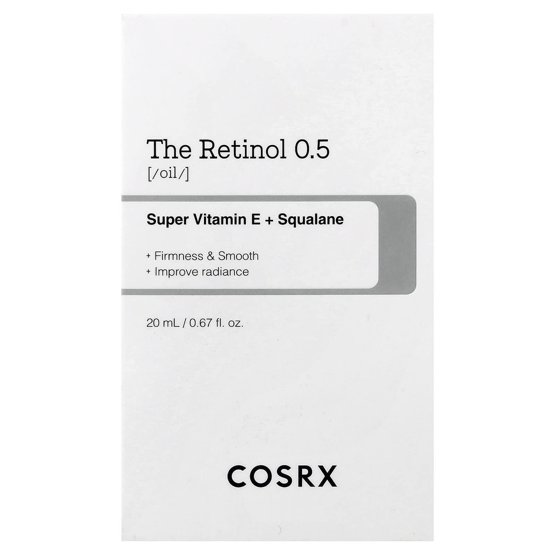 COSRX The Retinol 0.5 Oil – שמן רטינול עוצמתי למיצוק, חידוש אינטנסיבי וטיפול בקמטים (20ml)