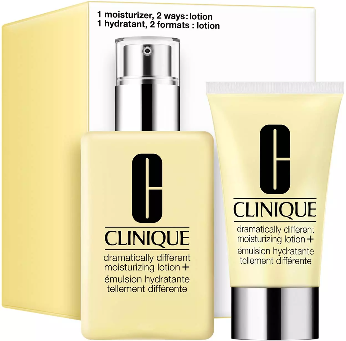 Clinique Dramatically Different Duo Set – מארז יוקרתי לצמד מוצרי הלחות האייקוניים לאיזון, ריכוך וחיזוק העור