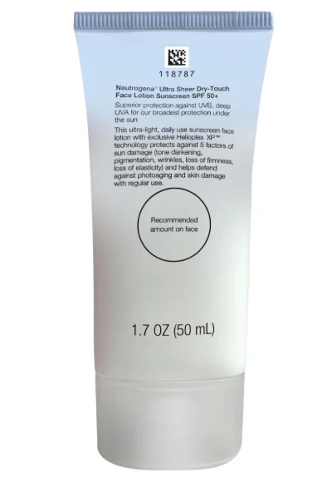 Neutrogena Ultra Sheer Dry-Touch Face Lotion SPF 50+ PA++++ – קרם הגנה לפנים במגע יבש וגימור מאט