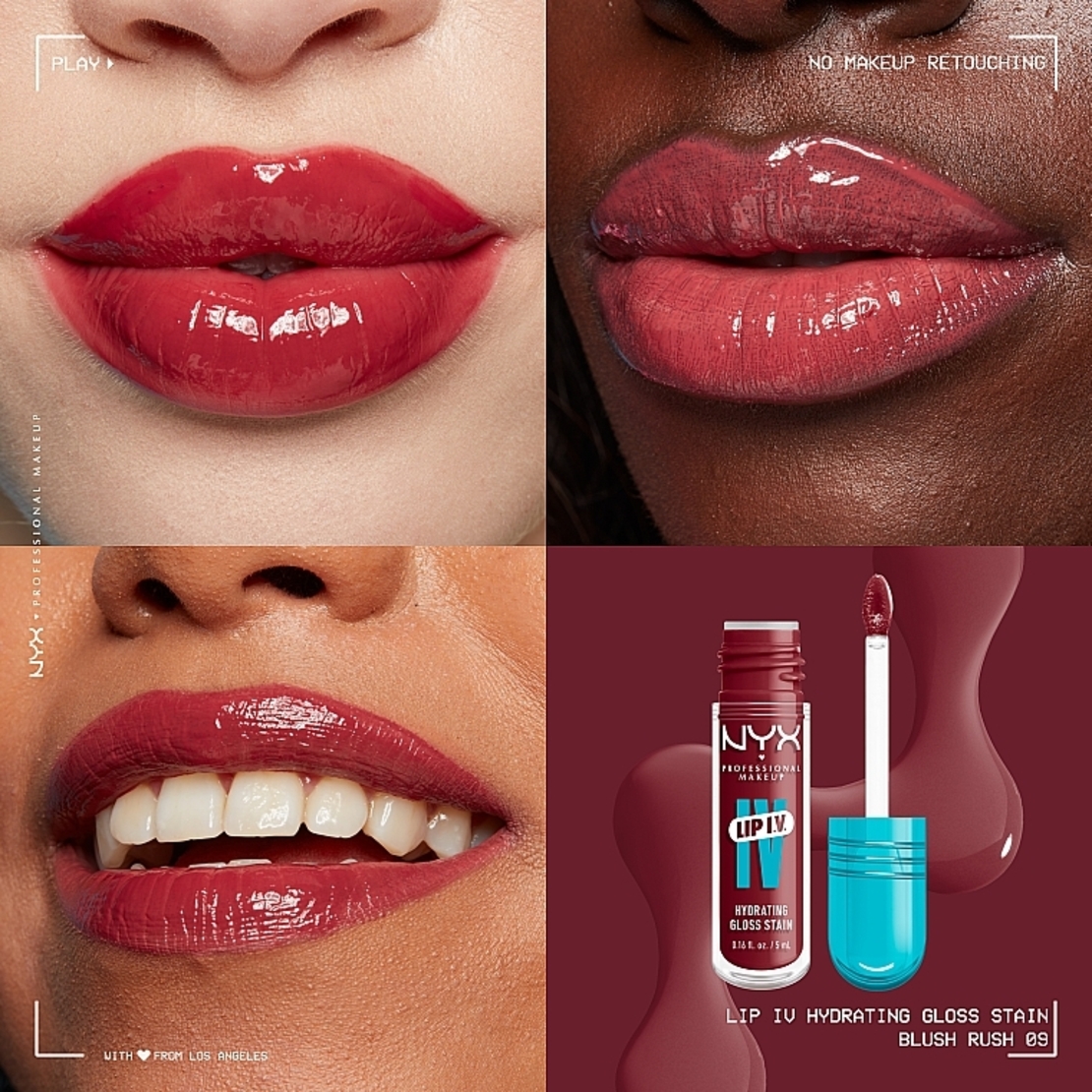 גלוס סטיין לחותי NYX Professional Makeup LIP I.V. Hydrating Gloss Stain (5 מ