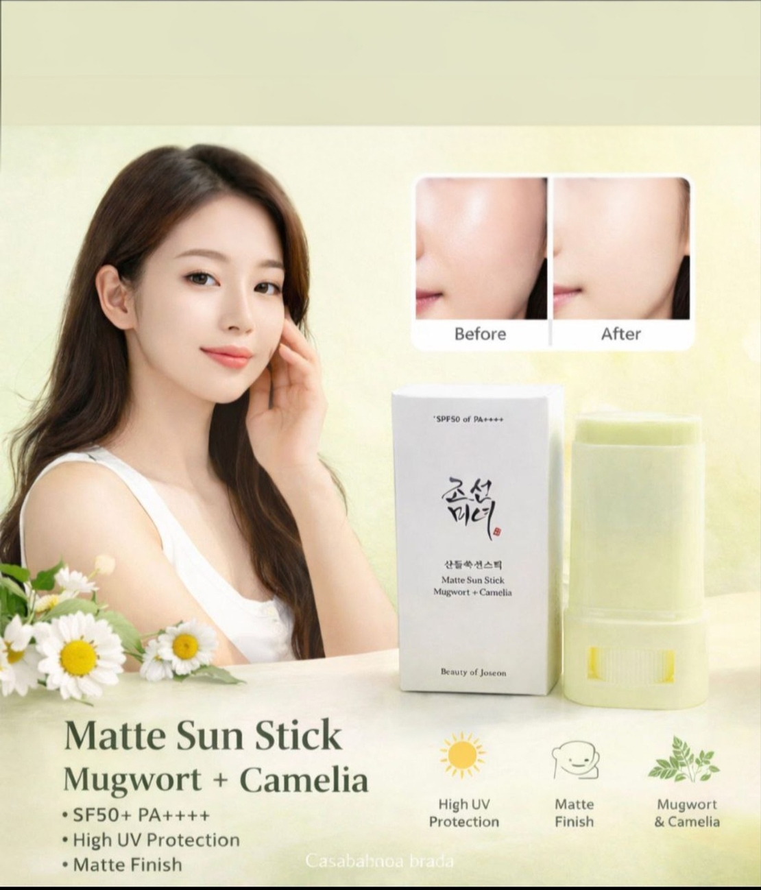 Beauty of Joseon: Matte Sun Stick – Mugwort + Camelia