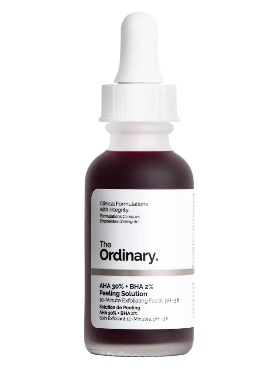 The Ordinary AHA 30% + BHA 2% Peeling Solution – מסכת פילינג עוצמתית לחידוש מרקם העור, הבהרה וניקוי עמוק (30ml)