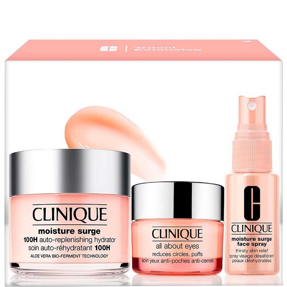 Clinique Moisture Surge Trio Set – מארז לחות וטיפוח בלעדי להענקת הידרציה עמוקה, רעננות וטיפול באזור העיניים