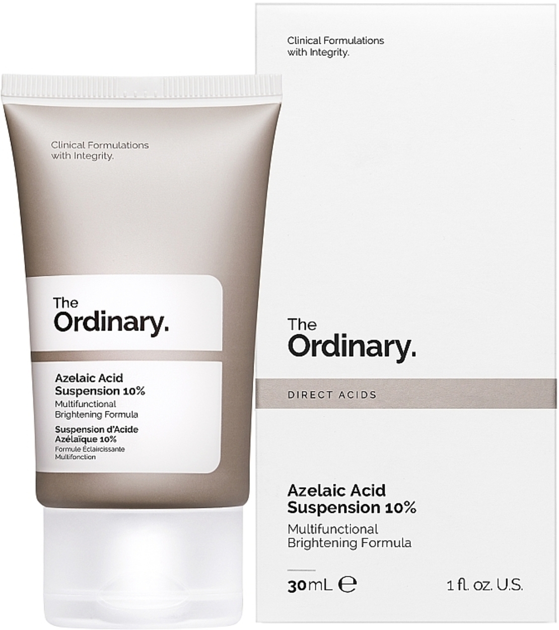The Ordinary Azelaic Acid Suspension 10% – קרם חומצה אזלאית להבהרה, טיפול באדמומיות ואיזון מרקם העור (30ml)