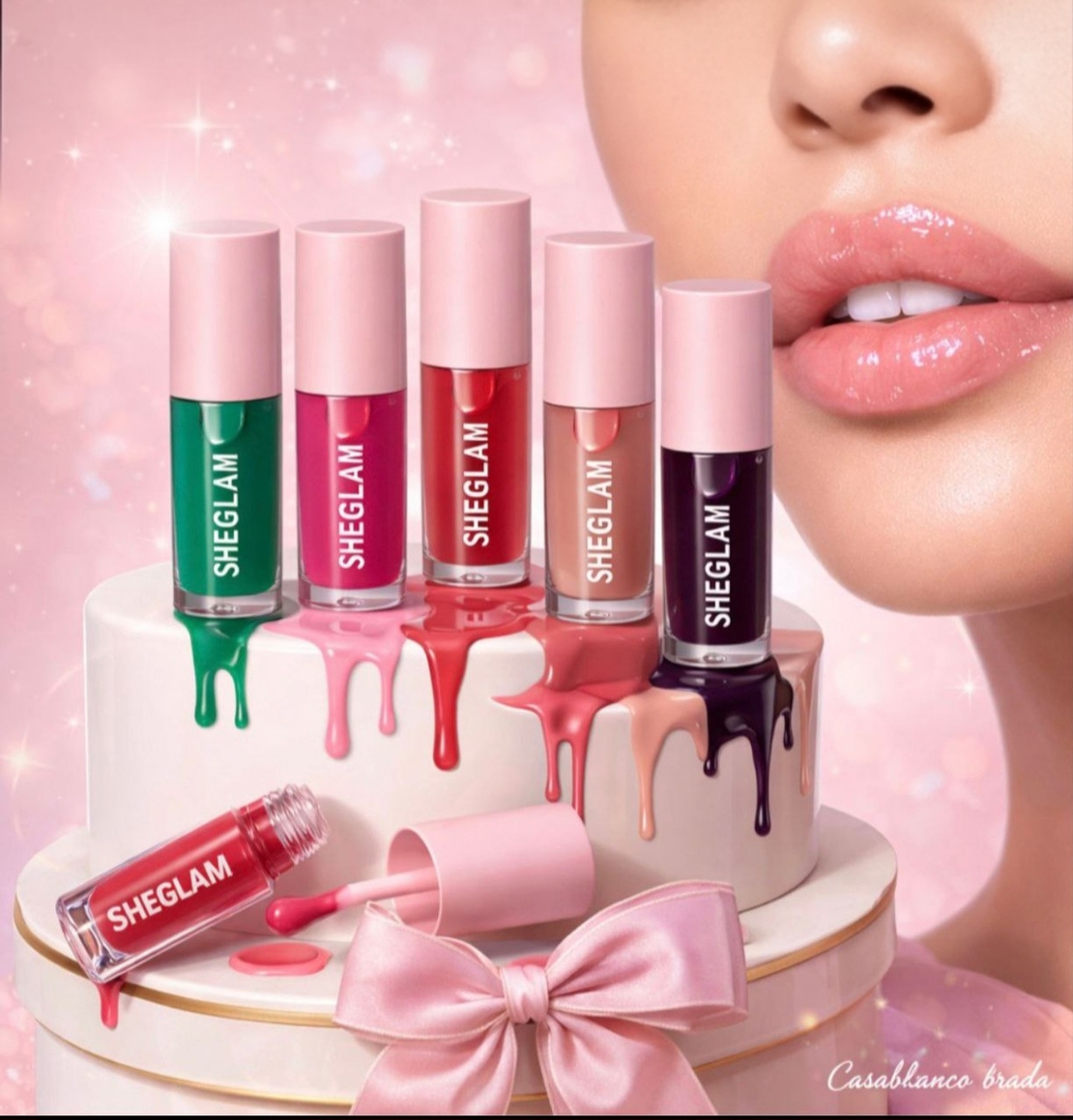 SHEGLAM Mirror Kiss – גלוס לשפתיים במראה רטוב ומנצנץ ✨