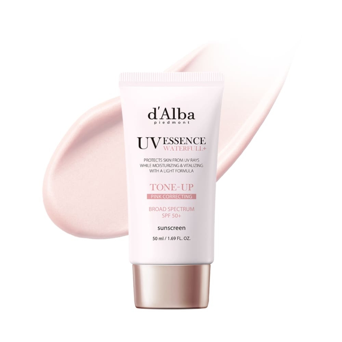 קרם הגנה ומיישר גוון ורוד d'Alba Tone-Up Sunscreen (SPF 50+ / 50 מ