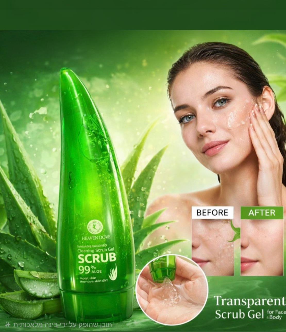 ג'ל פילינג אלוורה מרענן (99%) - Heaven Dove