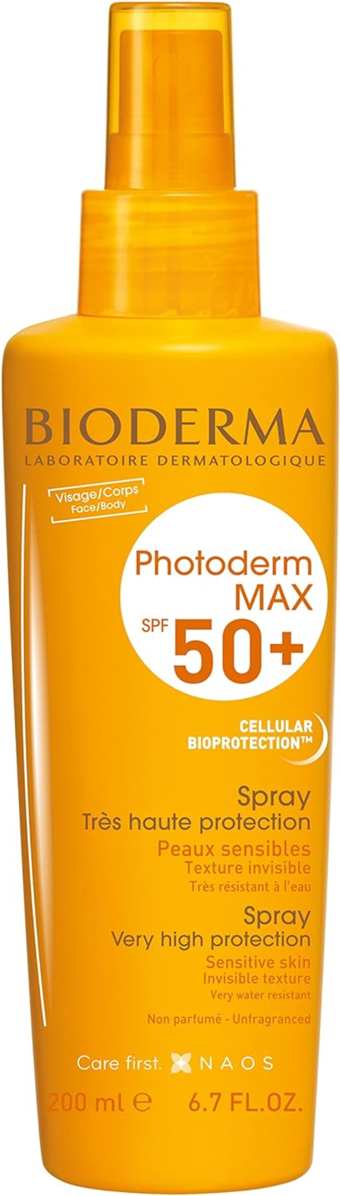 תרסיס הגנה מהשמש SPF 50+ לעור רגיש Bioderma Photoderm MAX Spray (200 מ