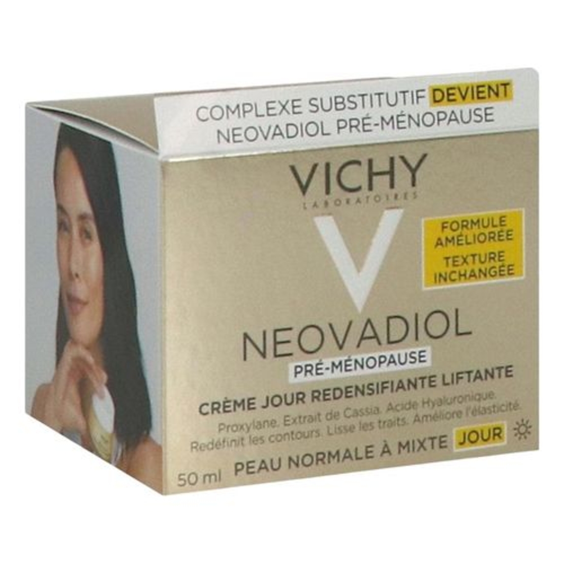 VICHY Neovadiol Pré-Ménopause – קרם יום מחטב ומשיב נפח לתקופת טרום גיל המעבר, לעור רגיל עד מעורב (50ml)
