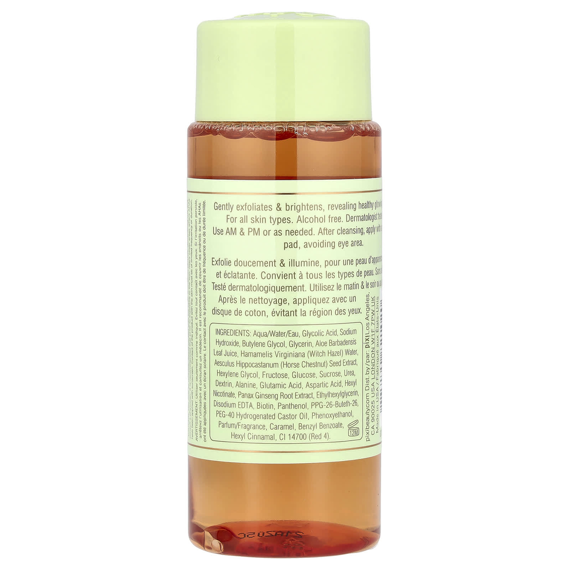 Pixi Glow Tonic 5% Glycolic Acid Exfoliating Toner – מי פנים גלואו טוניק (פילינג עדין) להארת העור – 100 מ