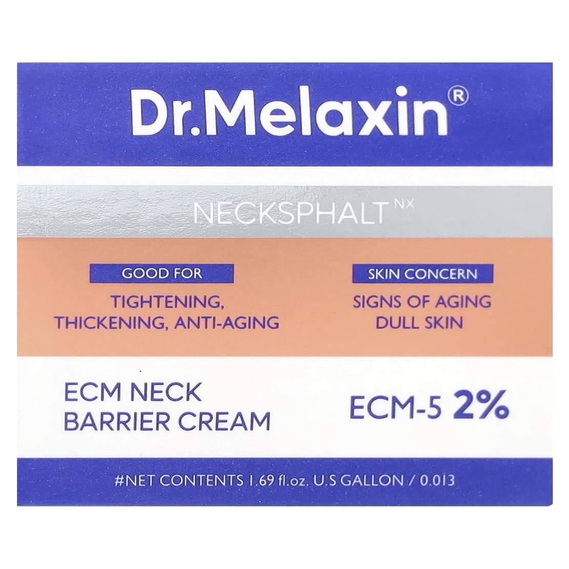 Dr. Melaxin Necksphalt NX – קרם צוואר משקם למיצוק, עיבוי העור וטיפול בקמטים (50ml)