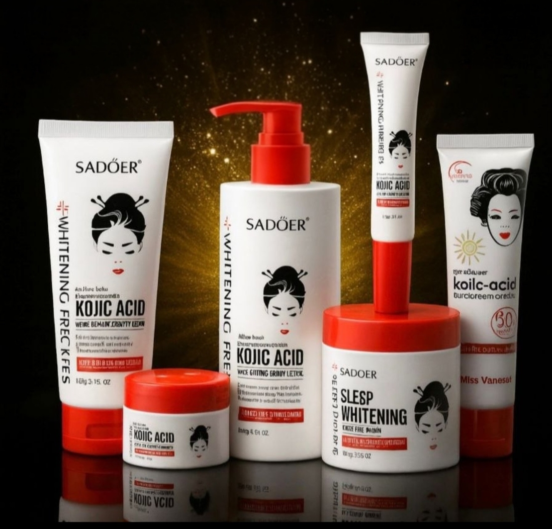 🌸 סדרת SADOER: כוחה המבהיר של החומצה הקוג'ית לעור ללא כתמים! ✨