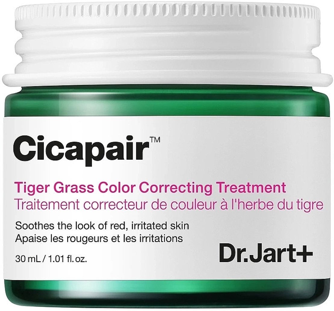 Dr. Jart+ Cicapair™ Tiger Grass Color Correcting Treatment – קרם מתקן גוון, מרגיע אדמומיות ומגן על העור (50ml)