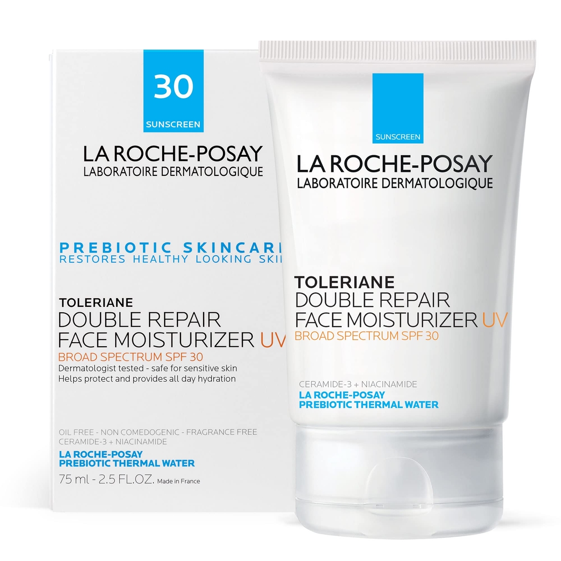 La Roche-Posay Toleriane Double Repair Face Moisturizer UV SPF 30 – קרם פנים משקם עם הגנה מהשמש (75 מ