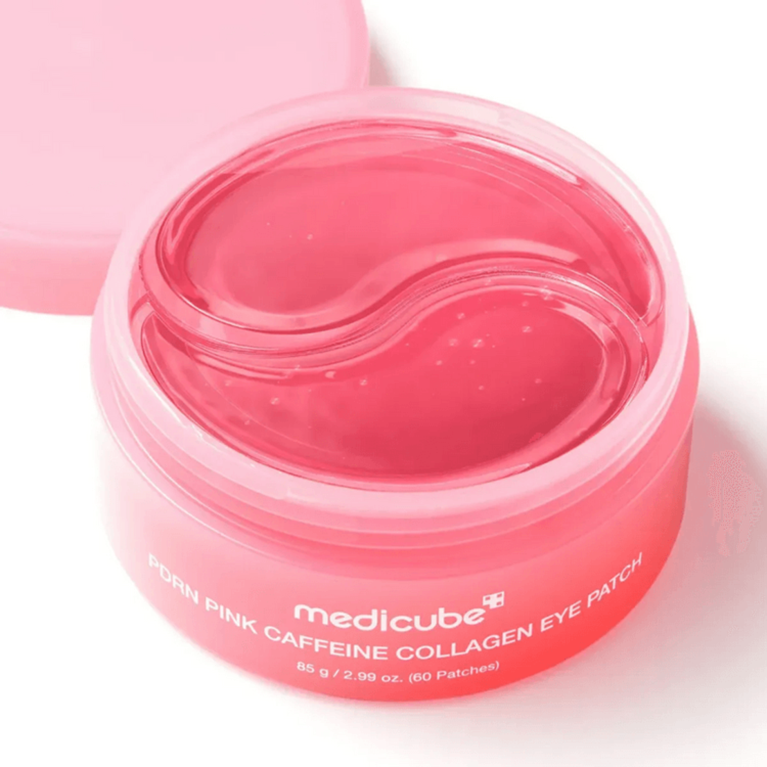 פדי עיניים קולגן וקפאין ורודים medicube PDRN Pink Caffeine Collagen Eye Patch (60 פדים / 85 גרם)