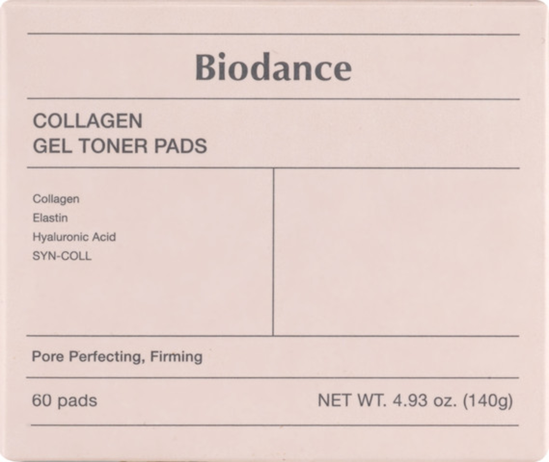 פדי ג'ל קולגן לטונר ולחות Biodance Collagen Gel Toner Pads (60 פדים / 140 גרם