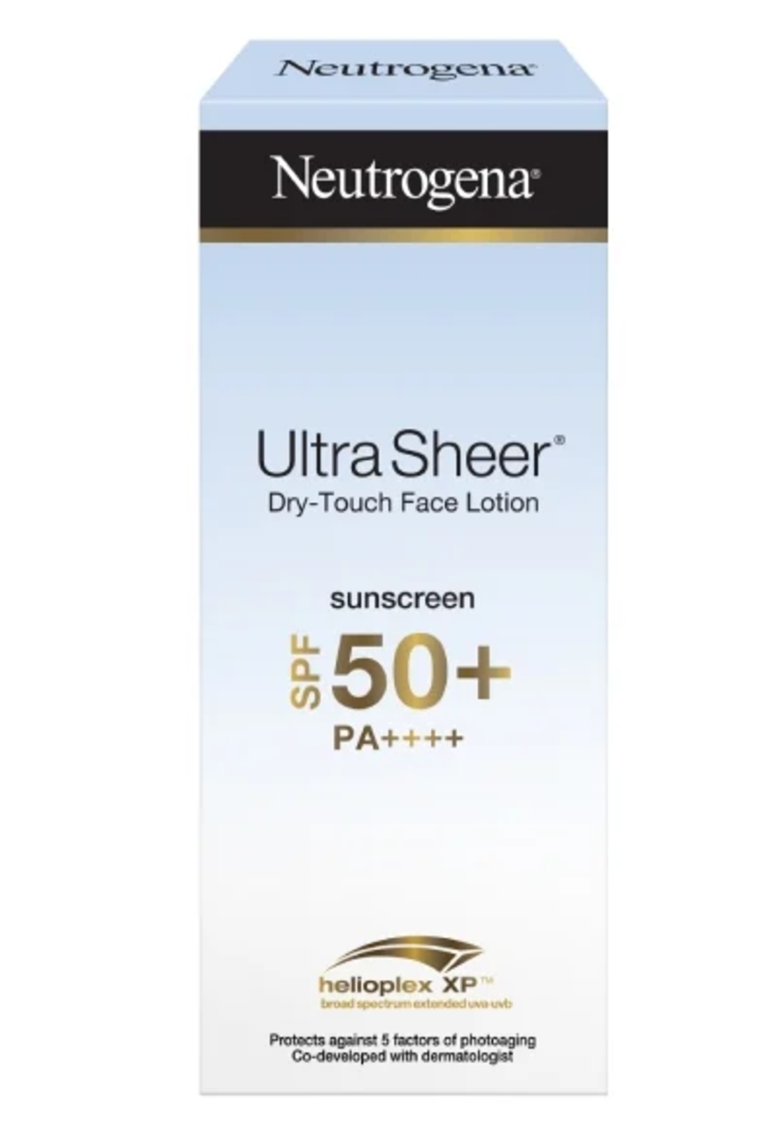 Neutrogena Ultra Sheer Dry-Touch Face Lotion SPF 50+ PA++++ – קרם הגנה לפנים במגע יבש וגימור מאט