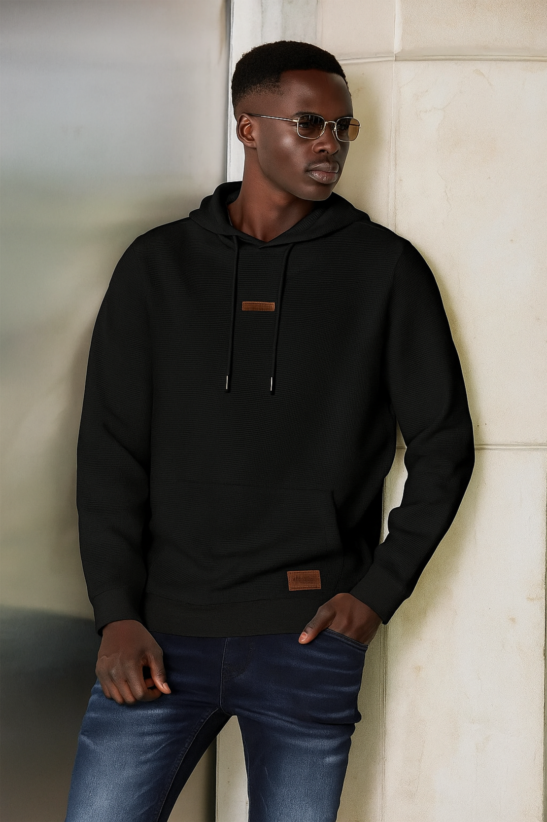 PIERRE CARDIN - PIERRE CARDIN -קפוצ'ון עם לוגו BLACK