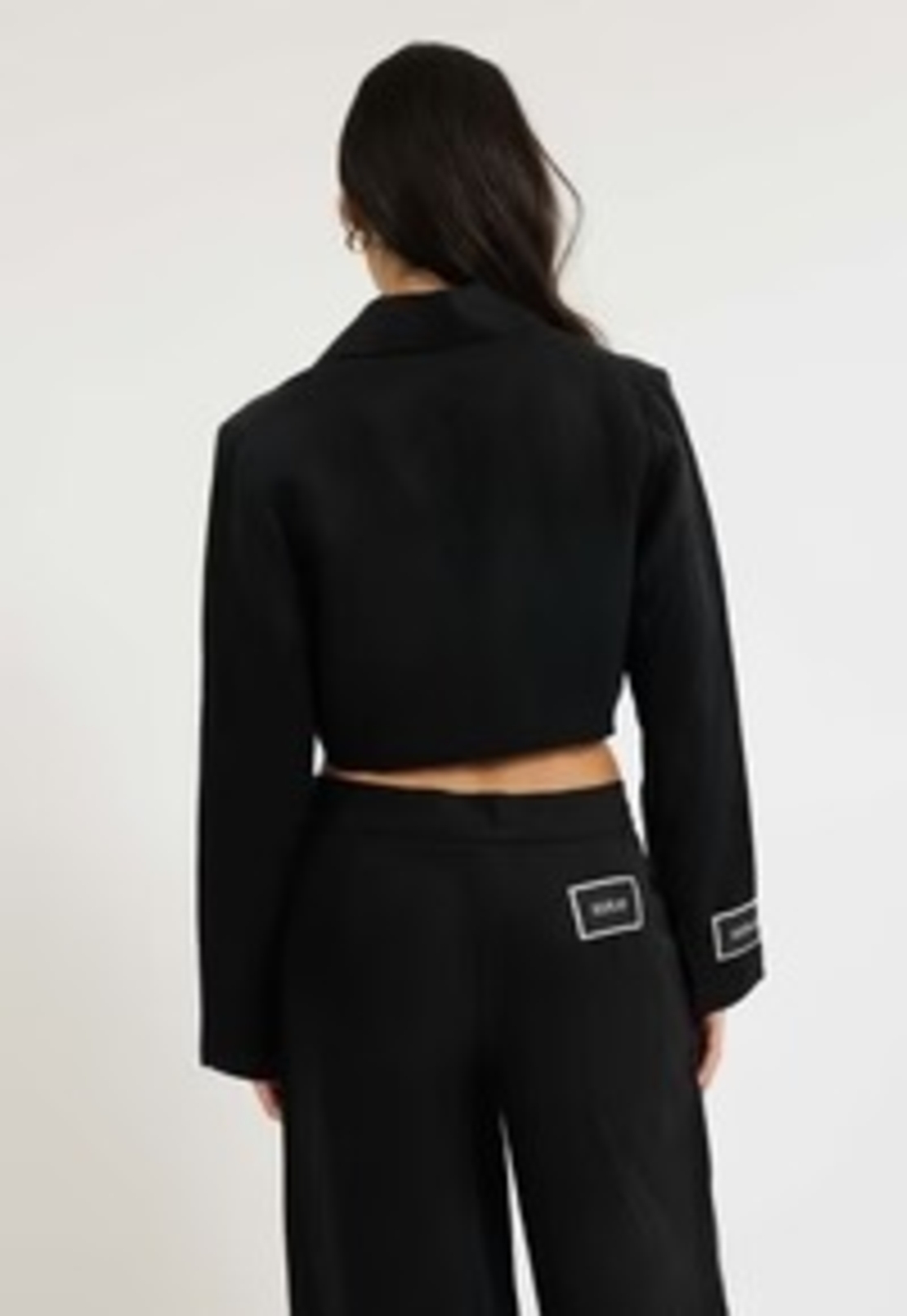 REPLAY - ז'קט בלייזר קורדרוי לנשים בצבע שחור