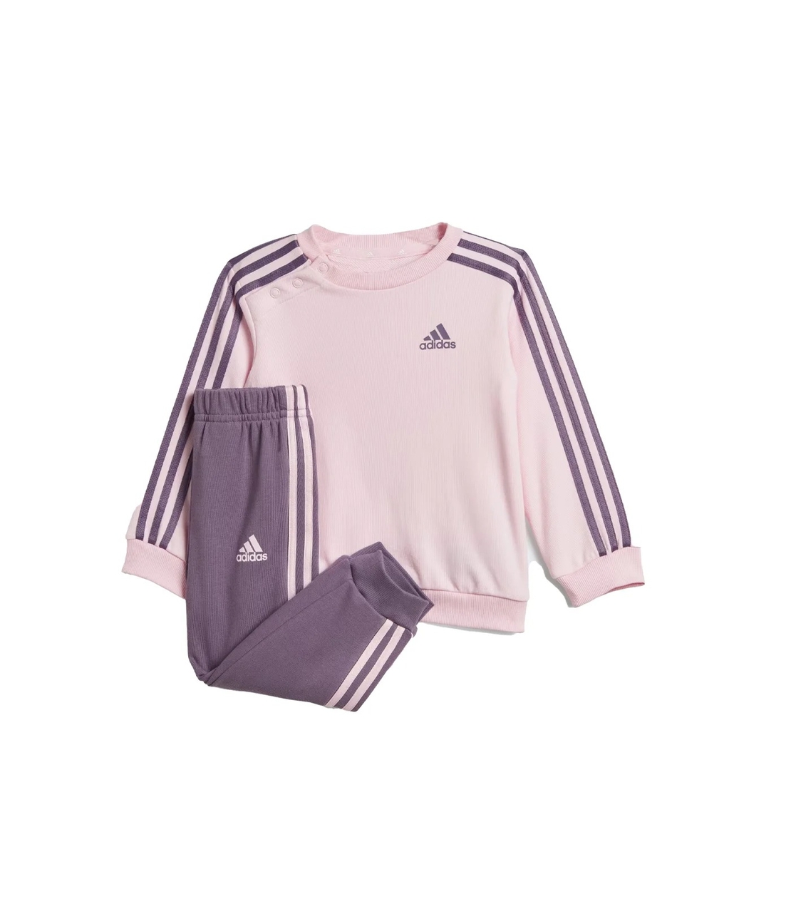 ADIDAS - סט טרנינג ADIDAS  לילדים צבע ורוד/שיבי