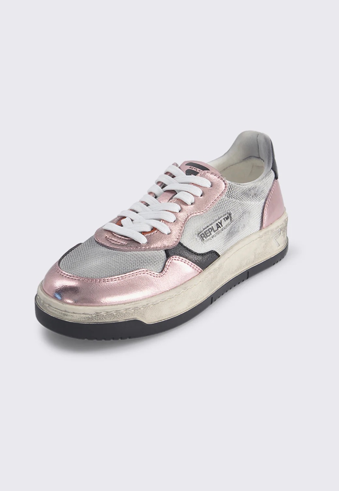 REPLAY - סניקרס VOID 1 לנשים בצבע ורוד וכסף