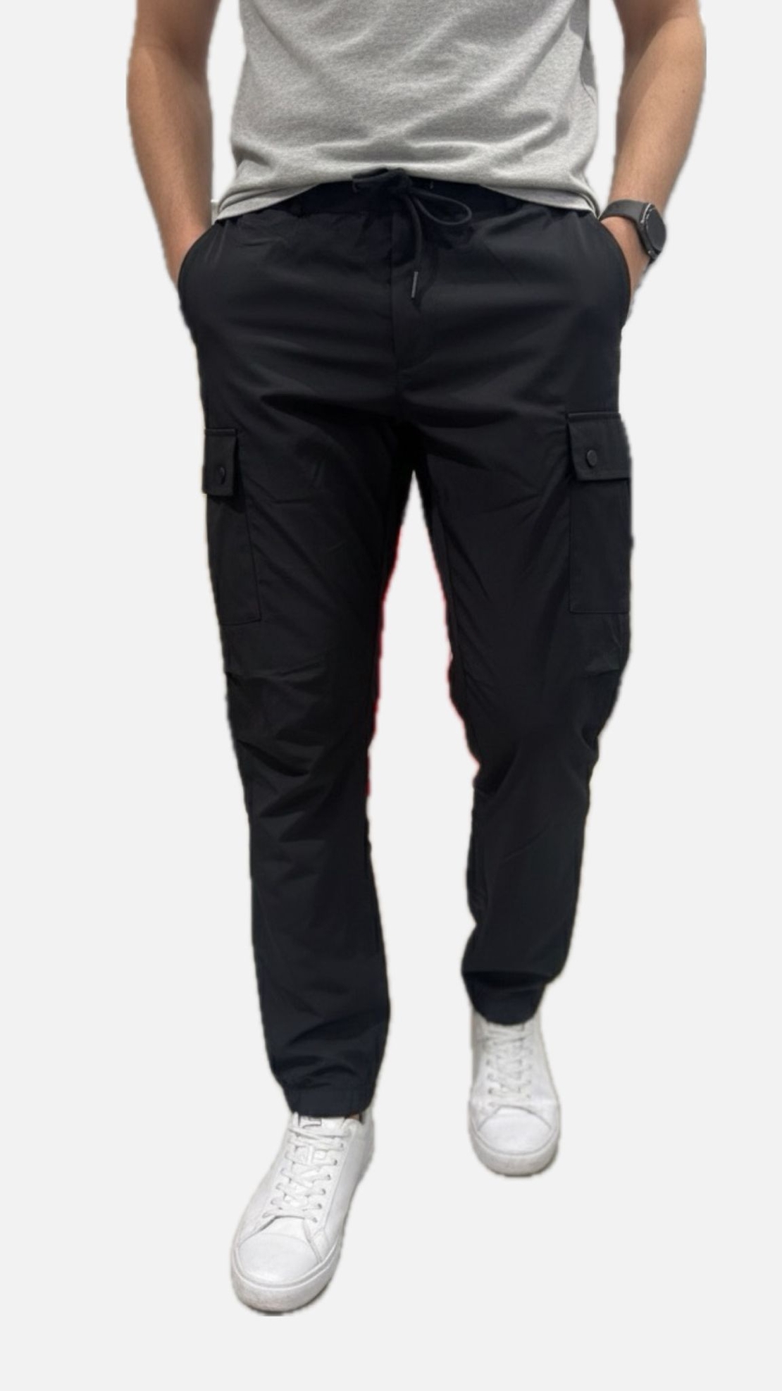 CROCKER - מכנס דגמח ניילון שחור