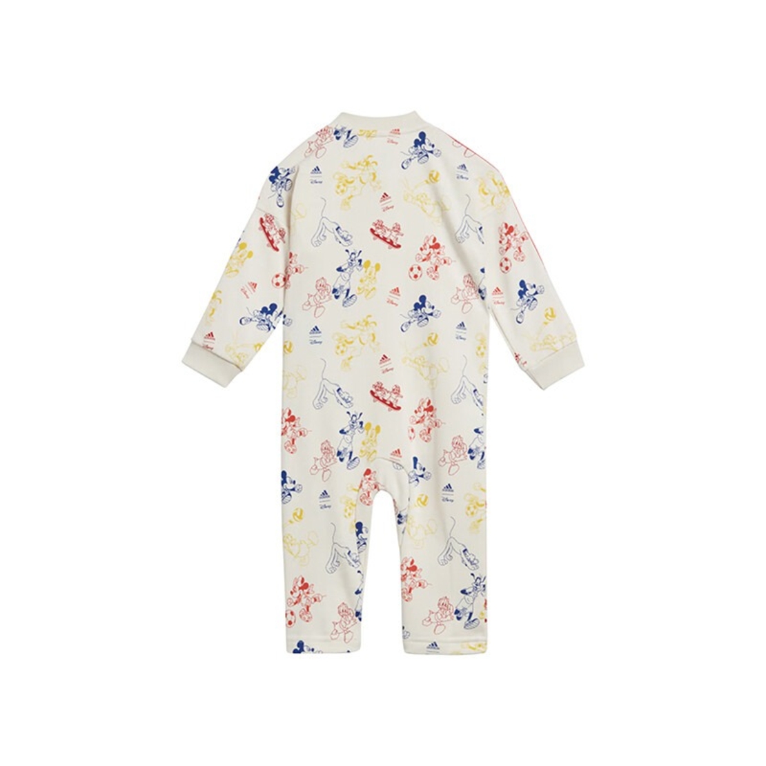 ADIDAS - בגד גוף לתינוקות של Disney Mickey Mouse (לבן גיר/אדום)