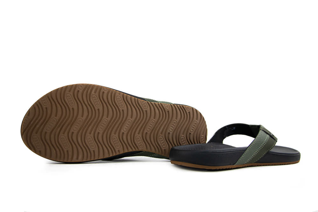 REEF - כפכפי ריף לגברים בצבע ירוק זית