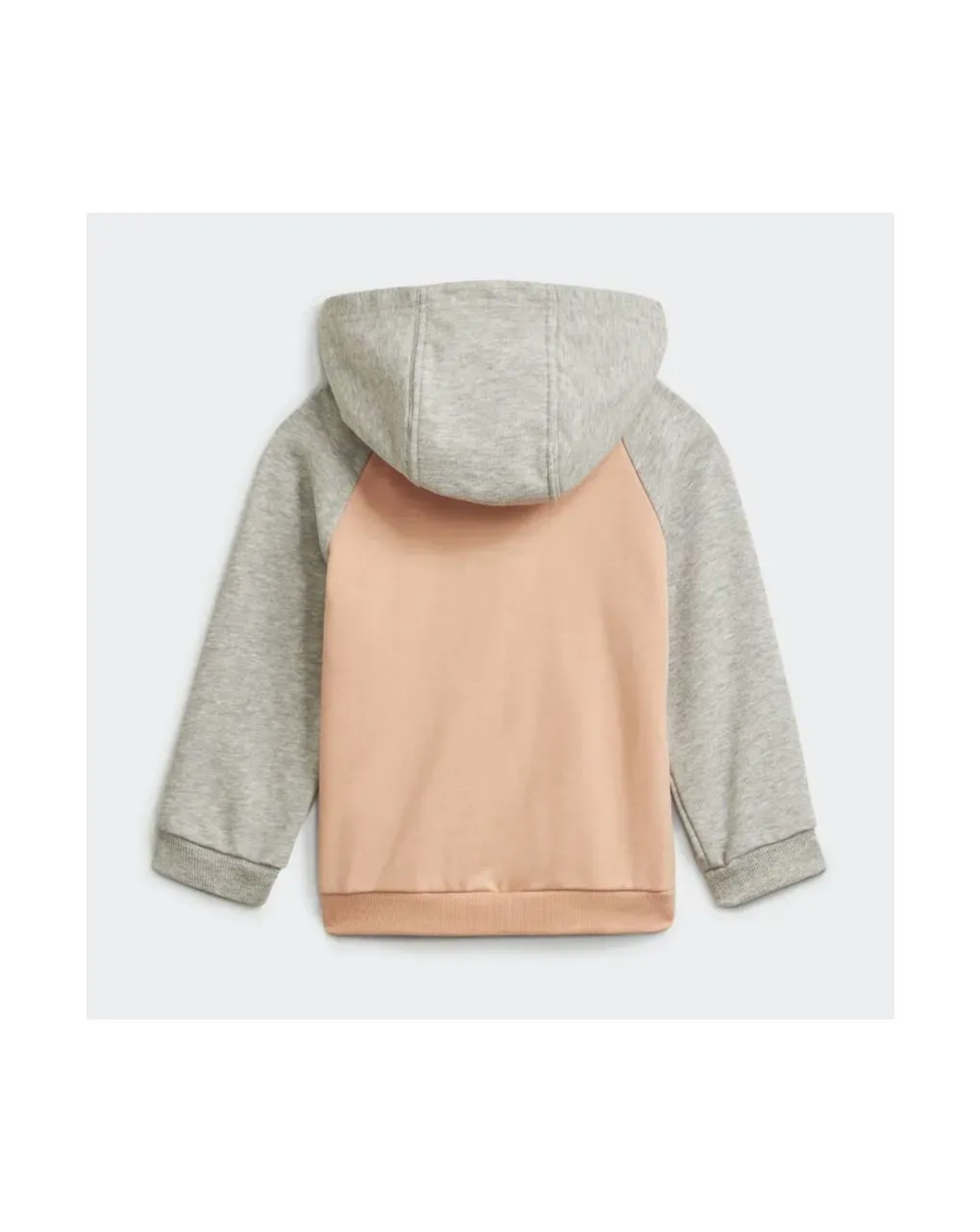 ADIDAS -  סט טרנינג שלם של אדידס לילדות באגי אוף ספורט אפור/ורוד