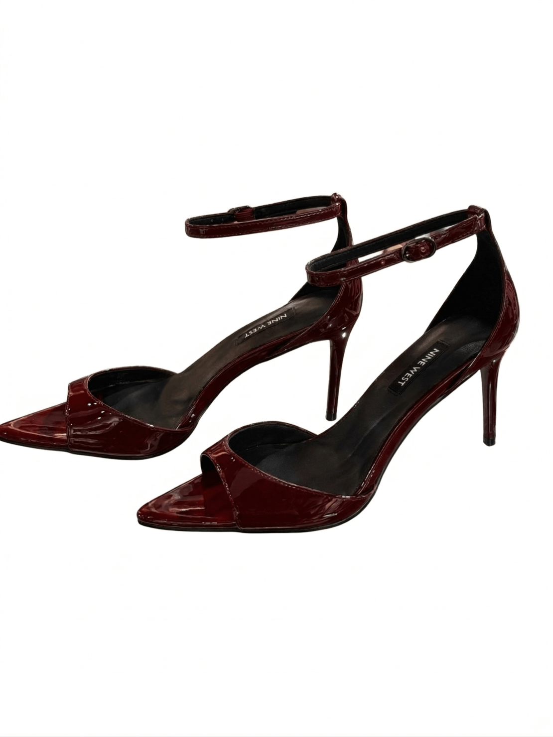 סנדל בורדו עקב גבוה NINE WEST - EARTH