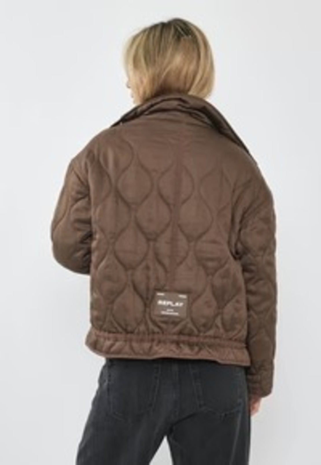 REPLAY - מעיל לנשים בצבע חום