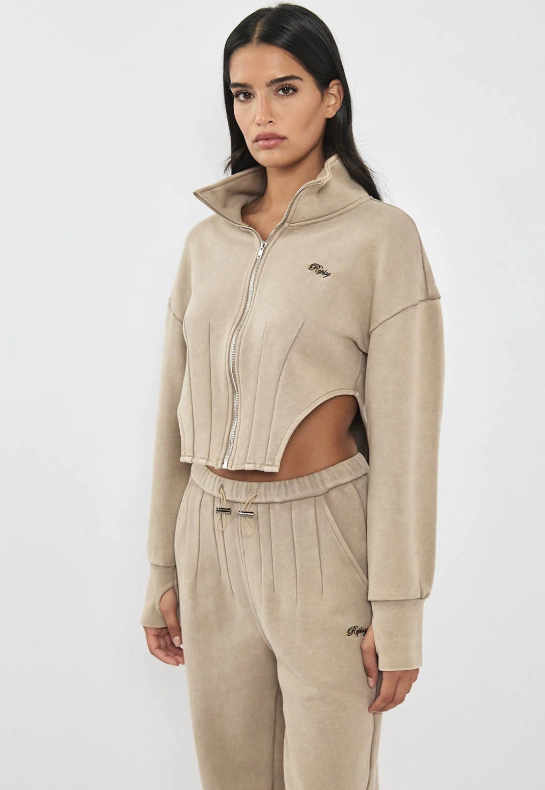 REPLAY - חליפת טרי לנשים בצבע בז