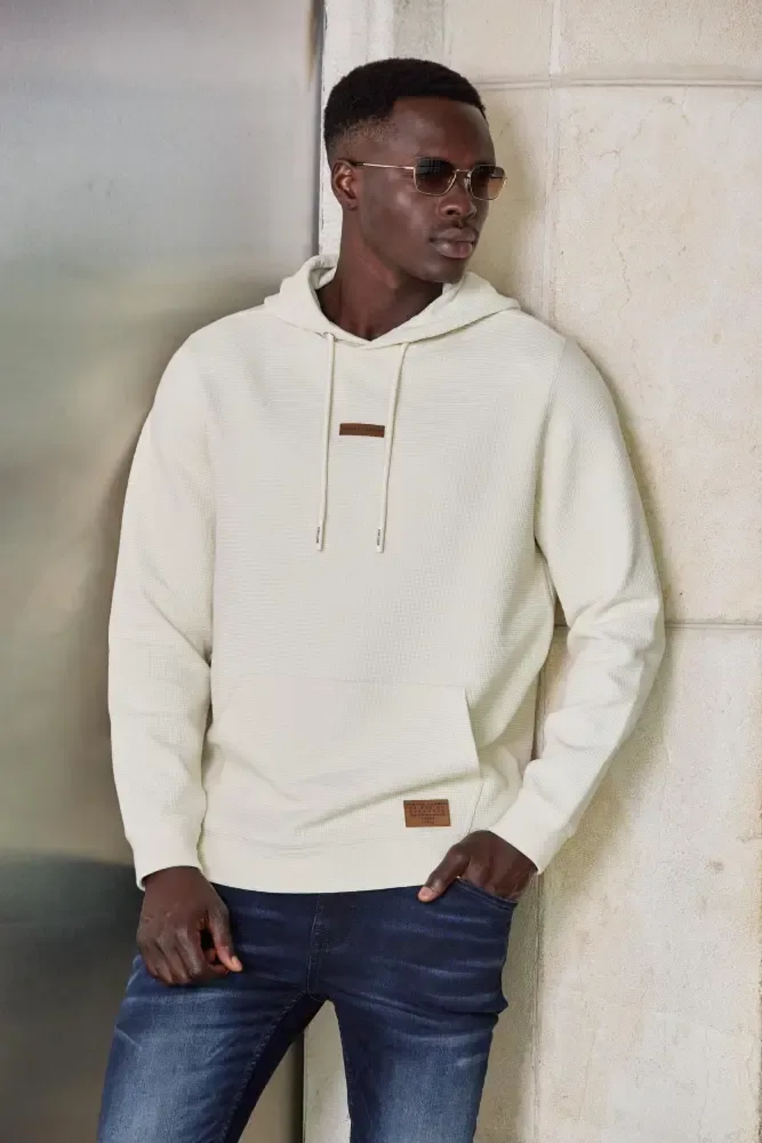 PIERRE CARDIN -קפוצ'ון עם לוגו OFF WHITE