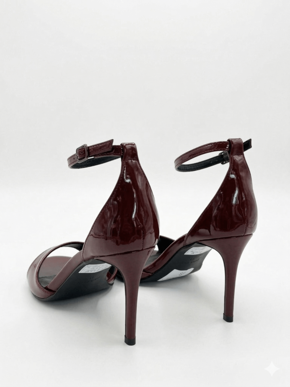 סנדל בורדו עקב גבוה NINE WEST - EARTH